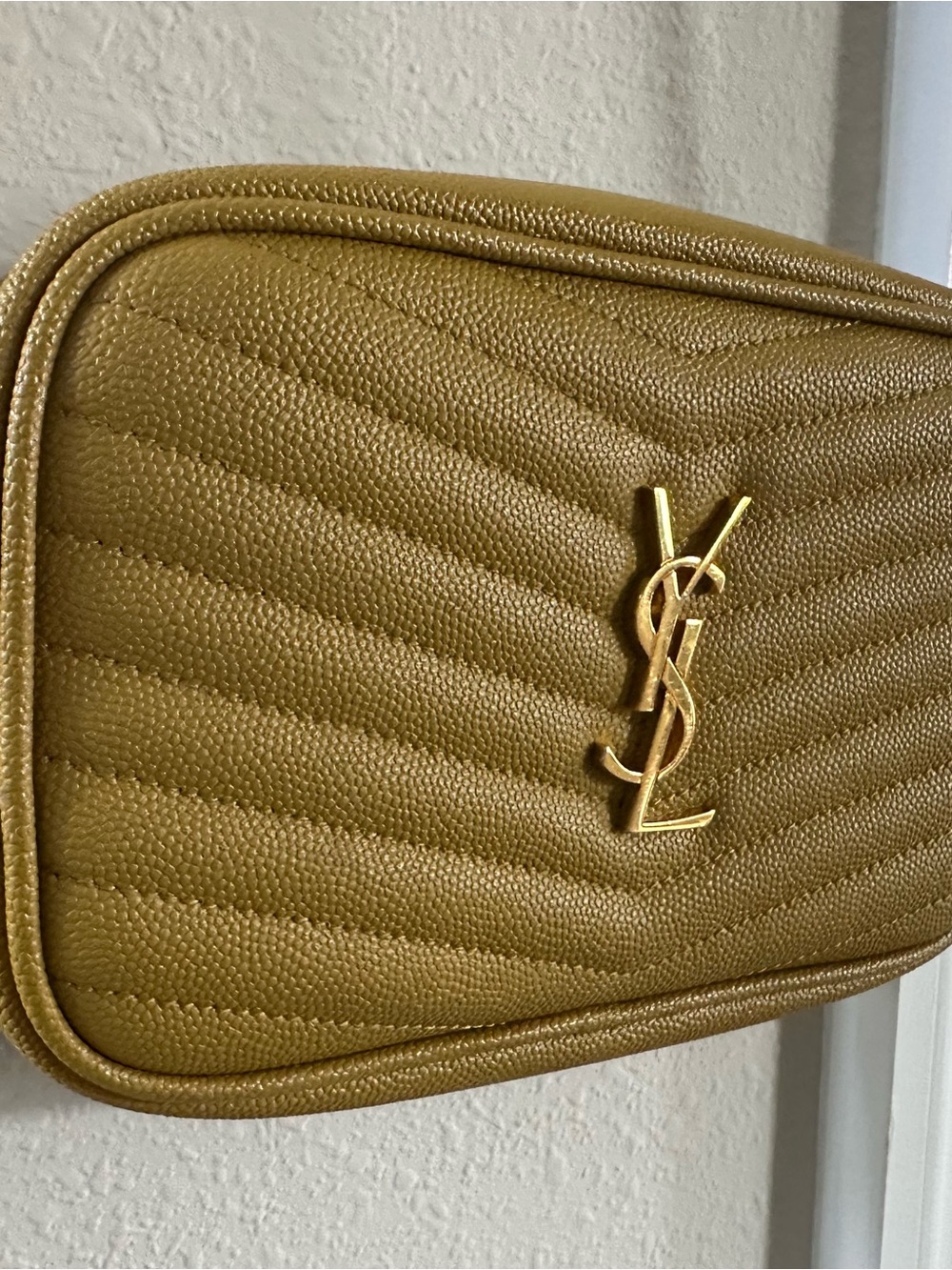 Saint Laurent Yellow Quilted Lou Camera Crossbody with Tassel - Picture 7 of 16